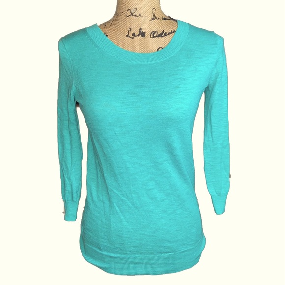 J. Crew Sweaters - Like new- J Crew Ribbed Teal Green Sweater